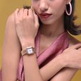 Vyb Iconiqu? By Fastrack Quartz Analog Lilac Mother of Pearl Dial Rose Gold Metal Strap Watch For Girls - image number 7