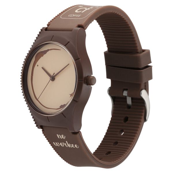 Fastrack Tees Quartz Analog Brown Dial Silicone Strap Watch for Girls - image number 2