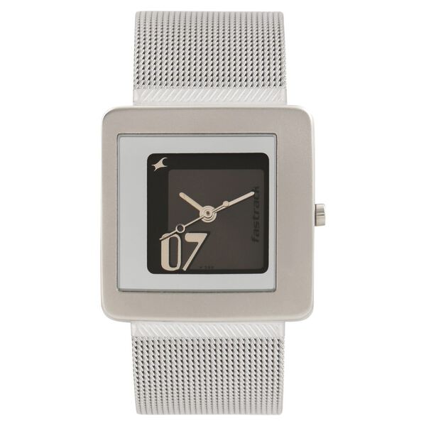 Fastrack Quartz Analog Black Dial Stainless Steel Strap Watch for Girls - image number 0