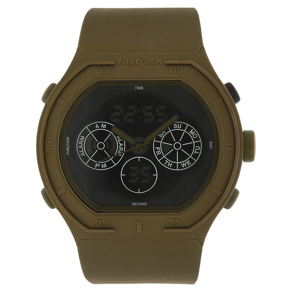 Buy Online Fastrack Quartz Analog Digital Black Dial Plastic Strap