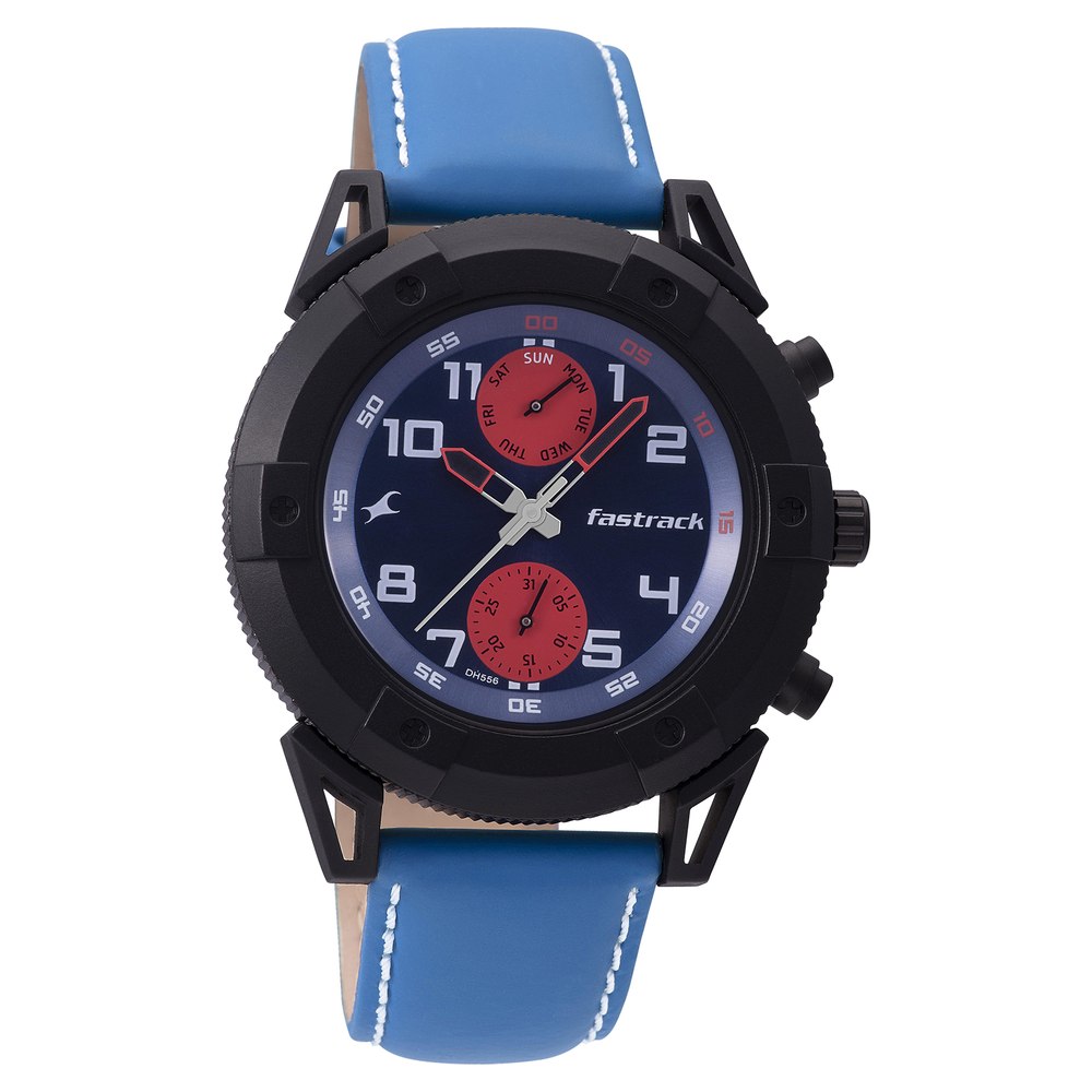Fastrack 10 Buy Online Fastrack Modular Quartz Analog Blue Dial Leather Strap Watch ...