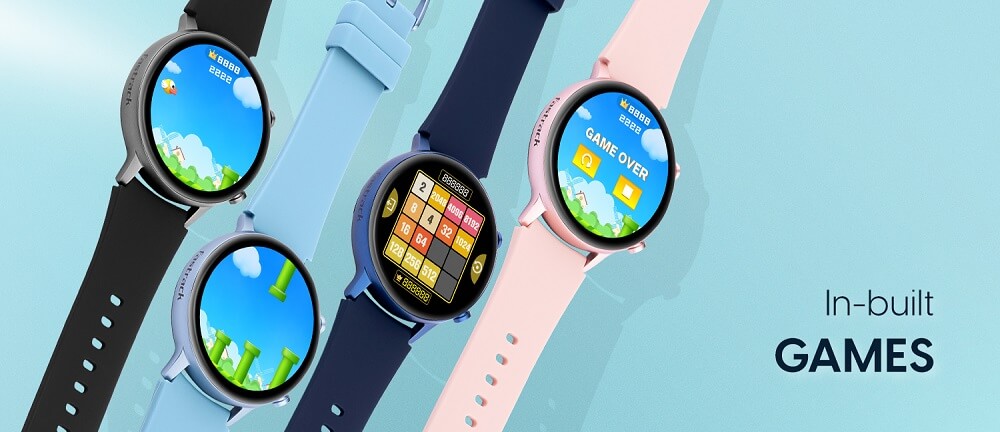 Reflex Play Plus- Smart Watch With Blue Strap, Amoled Display, Period  Tracker, u0026 BT Calling