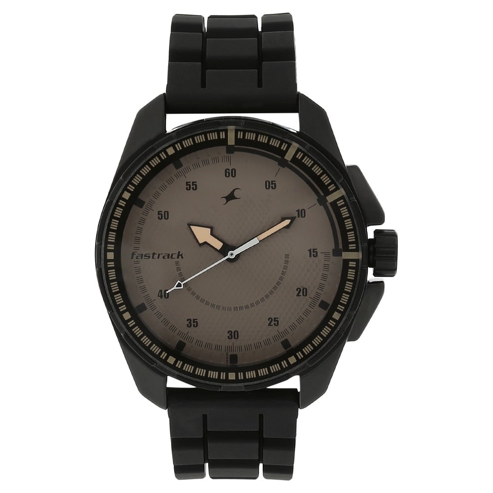 Buy Online Fastrack Quartz Analog Brown Dial Plastic Strap Watch