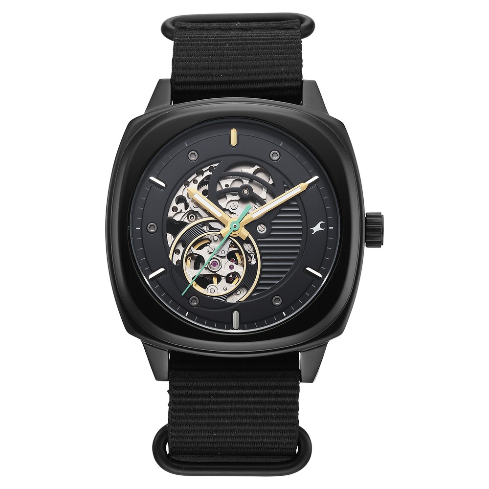 Buy Online Fastrack Automatics Collection Black Dial Black Stainless ...