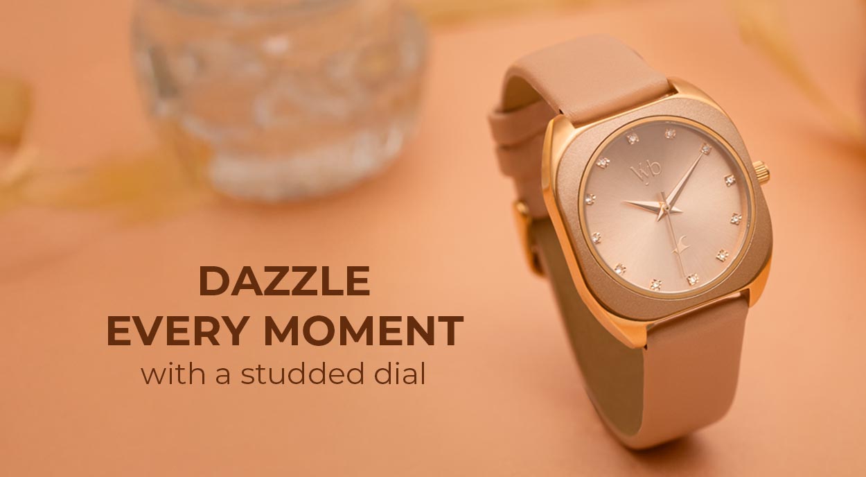 Buy Online Vyb Muse By Fastrack Quartz Analog Pink Dial Leather