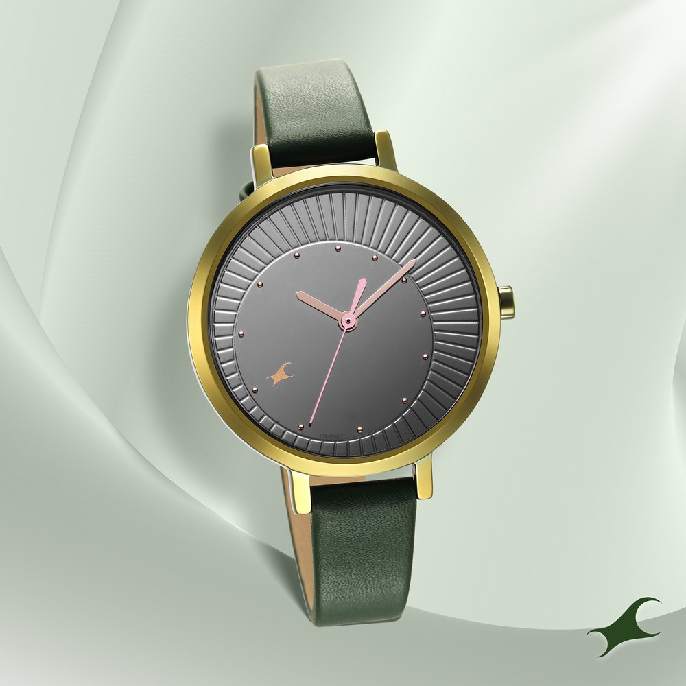 Buy Online Fastrack Style Up Black Dial Leather Strap Watch for Girls ...