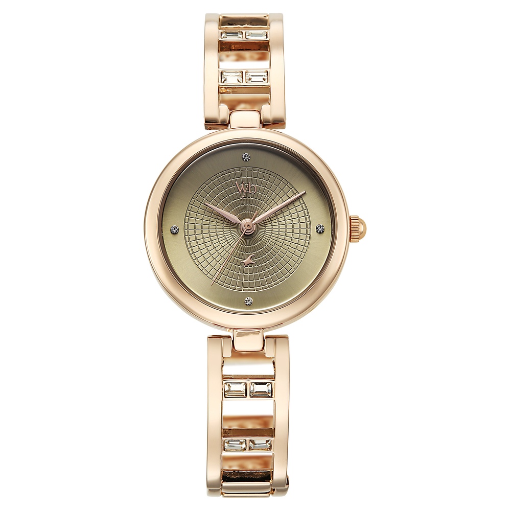 Buy Online Vyb Seeker By Fastrack Quartz Analog Green Dial Rose