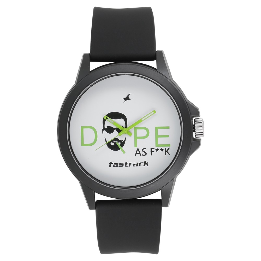 Buy Online Fastrack Quartz Analog White Dial Silicone Strap Watch for Unisex ns38024pp34 Fastrack