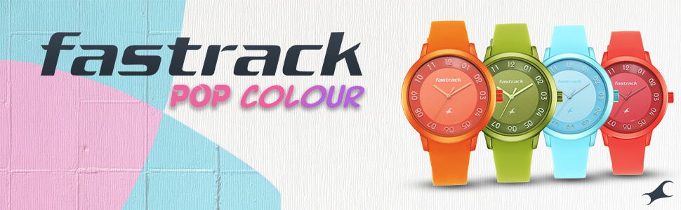 Fastrack orange colour watch top