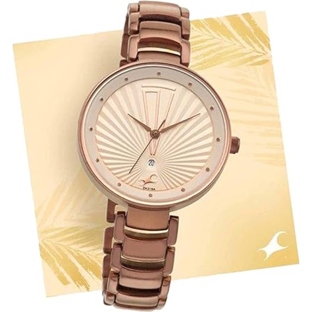 Fastrack Ruffle Watches Buy Online Fastrack Ruffles Quartz Analog with Date Beige Dial ...