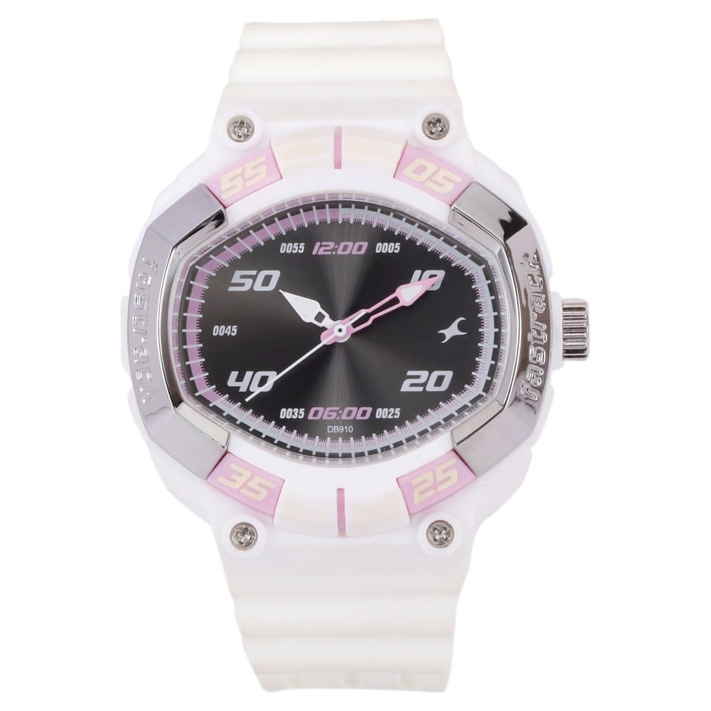 Buy Online Fastrack Speed Racer Quartz Analog Black Dial Plastic Strap ...