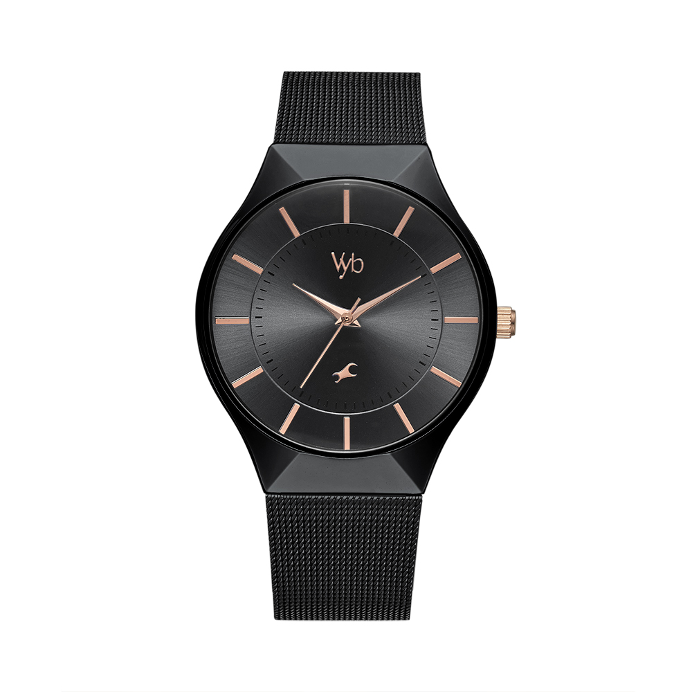 Vyb Buy Online Fastrack Vyb Successor Quartz Analog Black Dial Stainless ...