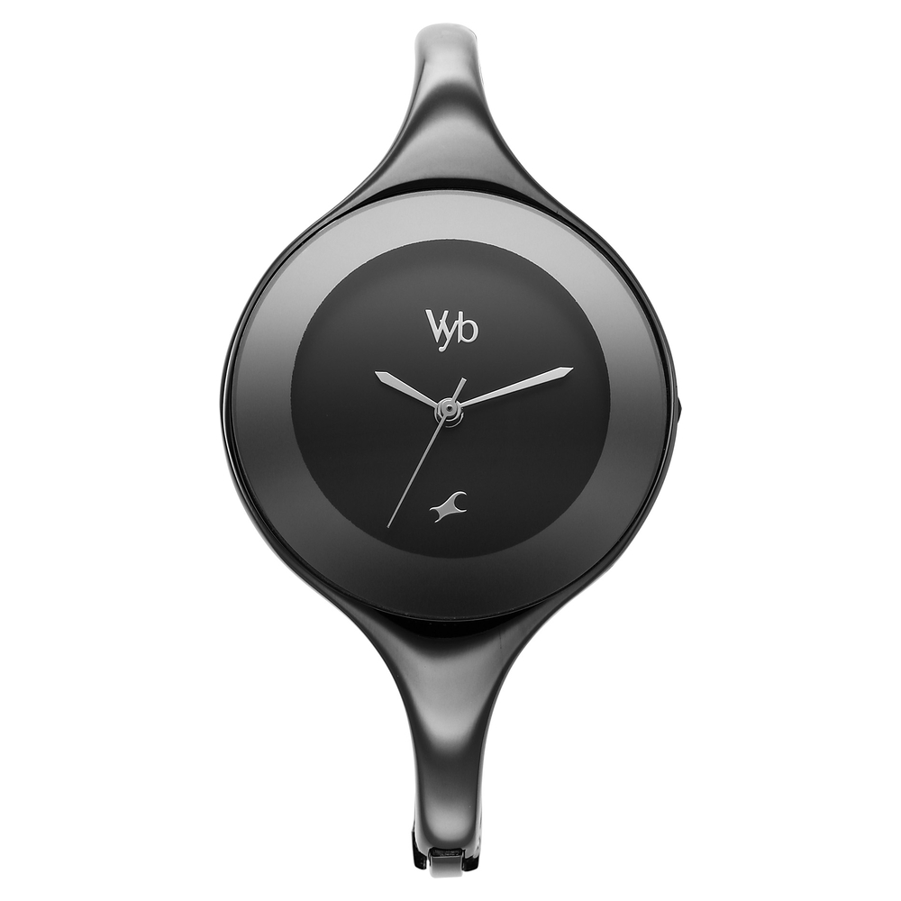 Vyb Buy Online Vyb Slayer By Fastrack Quartz Analog Black Dial Metal Strap ...