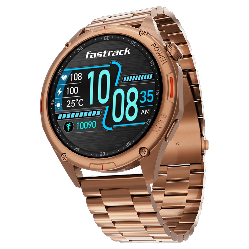 Buy Online Fastrack Marvellous FX1 Unisex Smart Watch With Rose Gold Metal  Strap 38149wm01 Fastrack India