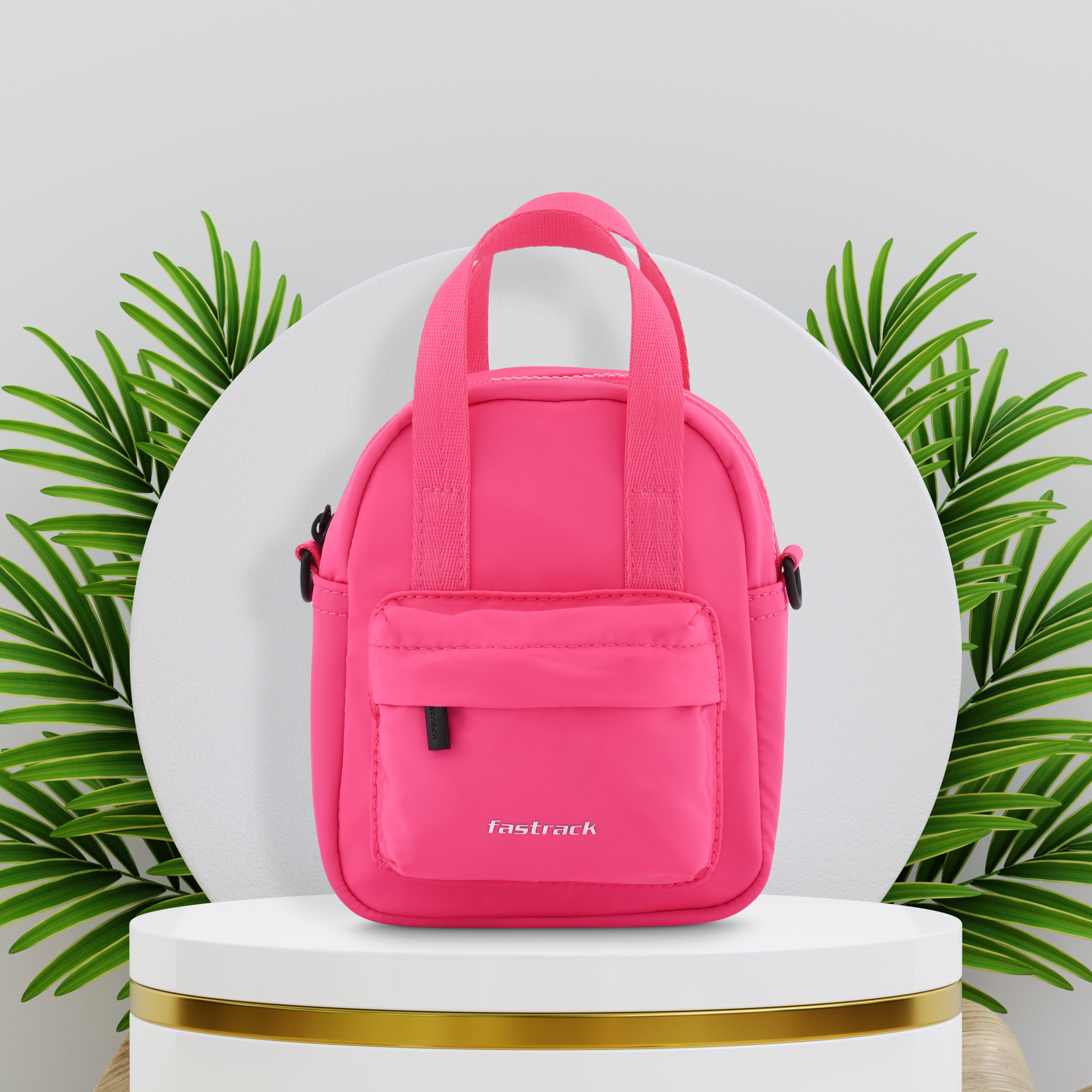 Buy Online Fastrack Snack Pack Pink Sling Bag with Detachable Sling f241slsmn08pk1 Fastrack