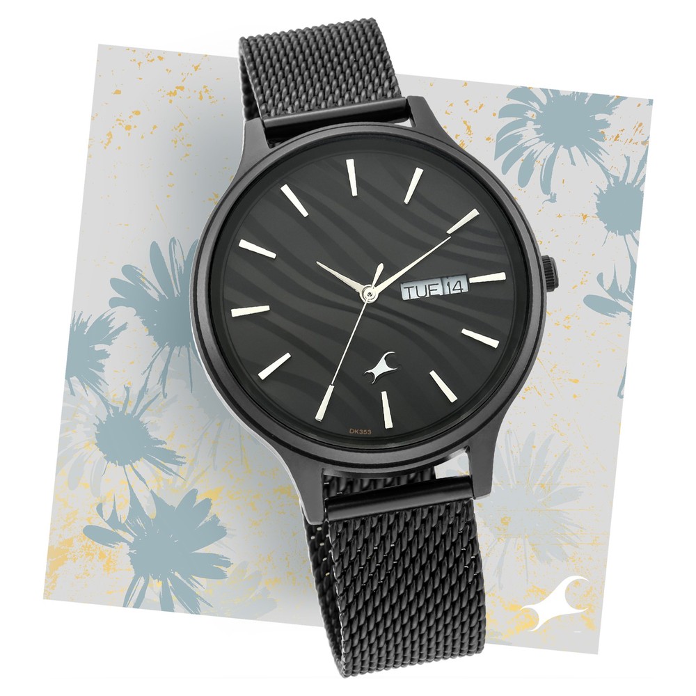 Fastrack Ruffle Watches Buy Online Fastrack Ruffles Quartz Analog with Day and Date Black Dial ...