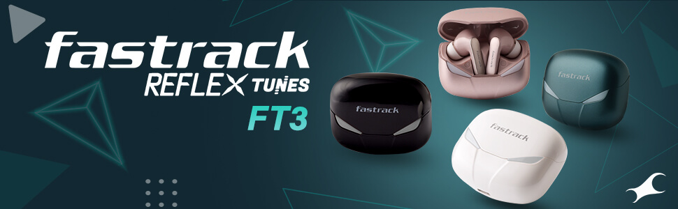 Buy Online Reflex Tunes Truly Wireless Green Ear Buds with 24 Hrs battery life ft3gna03 Fastrack