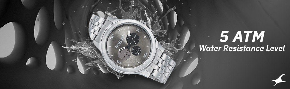 Stainless steel back clearance 5 atm water resistant
