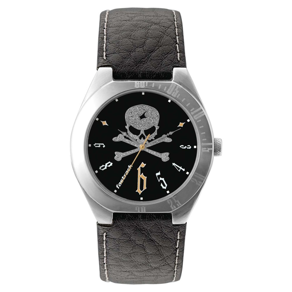 Buy Online Fastrack Quartz Analog Black Dial Leather Strap Watch for ...