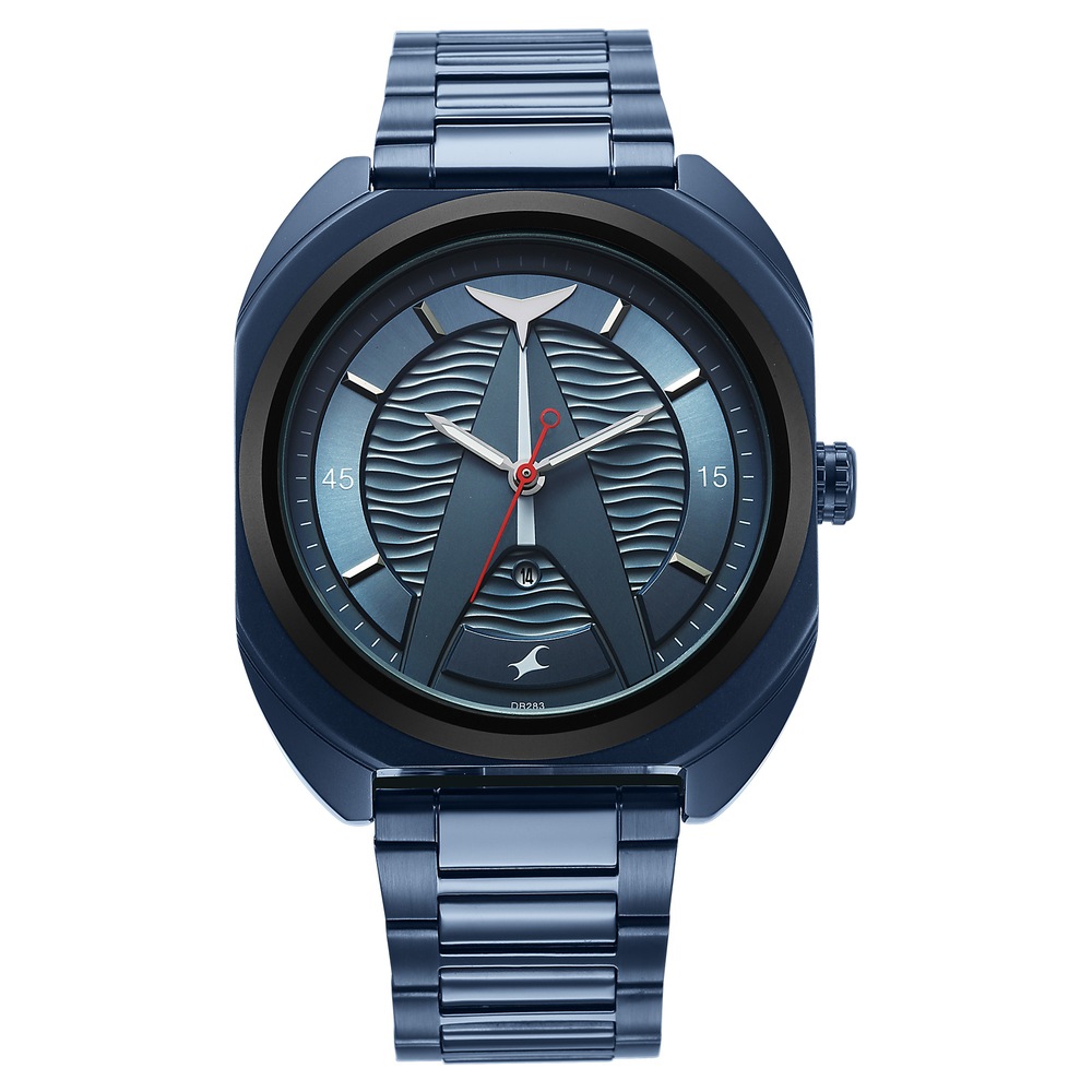 Buy Online Fastrack Oceanyx Quartz Analog with Date Blue Dial Blue ...