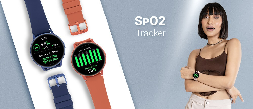 Buy Online Reflex Play Smart Watch Amoled Display Health Suite In Built Games Period Tracker 38074ap04 Fastrack