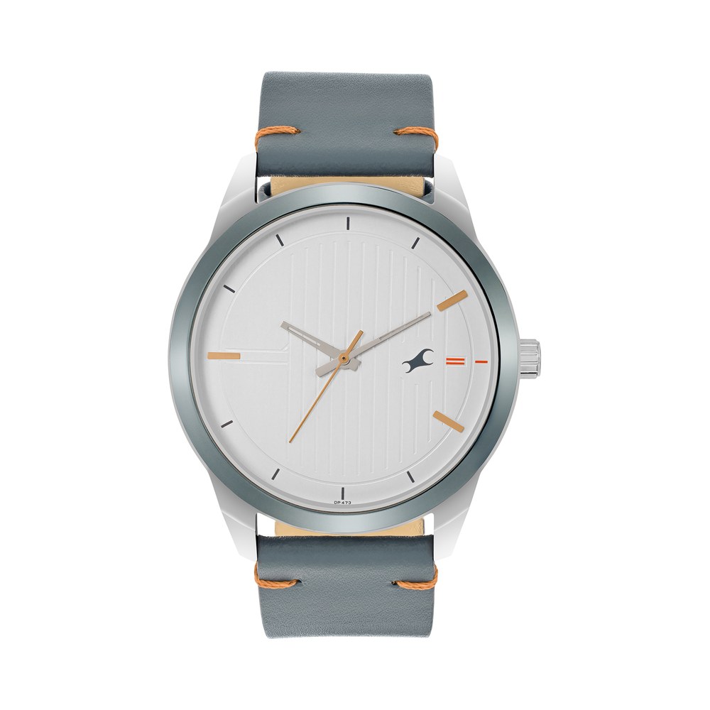 Buy Online Fastrack Stunners Quartz Analog White dial Leather Strap Watch for Guys 3308kl02 Fastrack