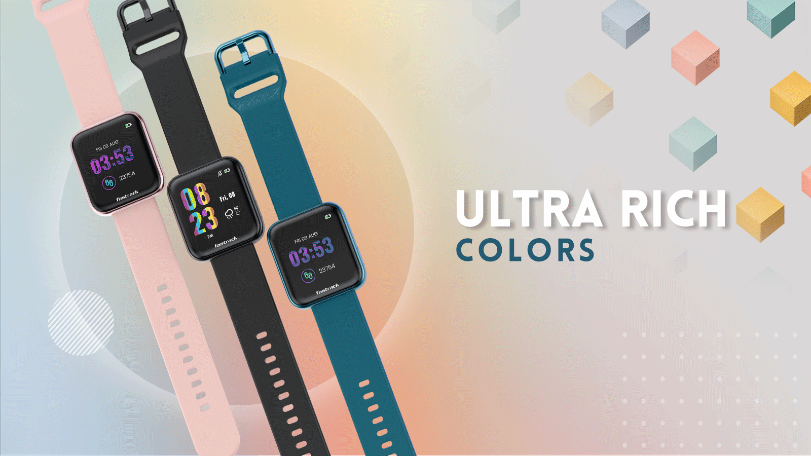 Reflex Smart Watch with Silicone Black Strap with Ultra UV Display