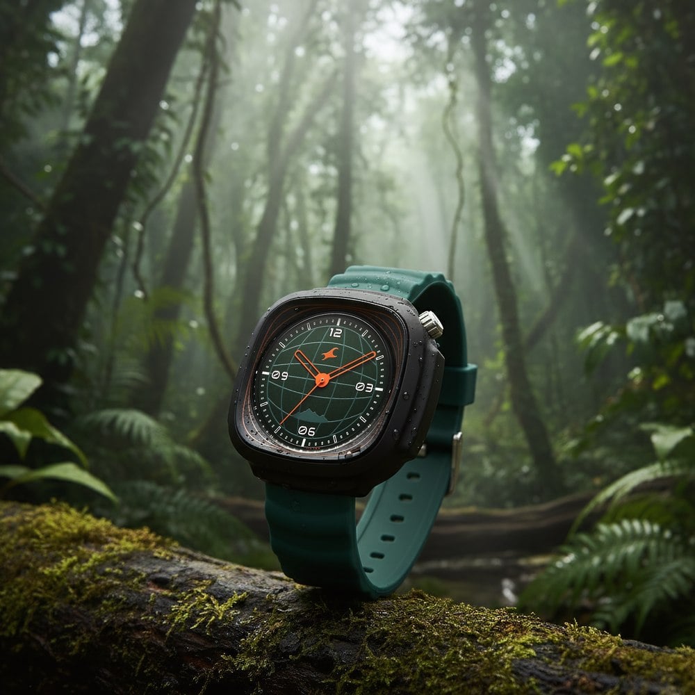 Buy Online Fastrack Hype Adventure Quartz Analog Green Dial Green