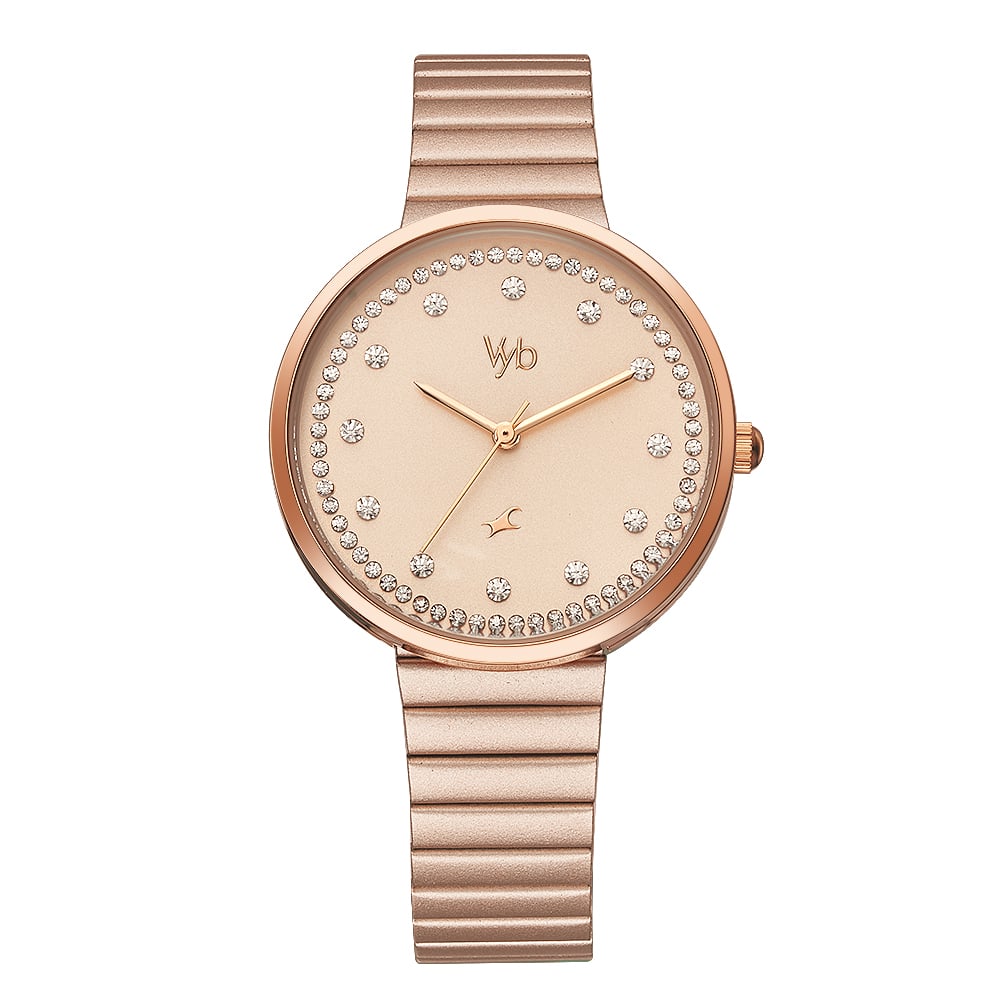 Rose Gold Gold Tone Link Watch Oriflame Buy Online Fastrack Vyb