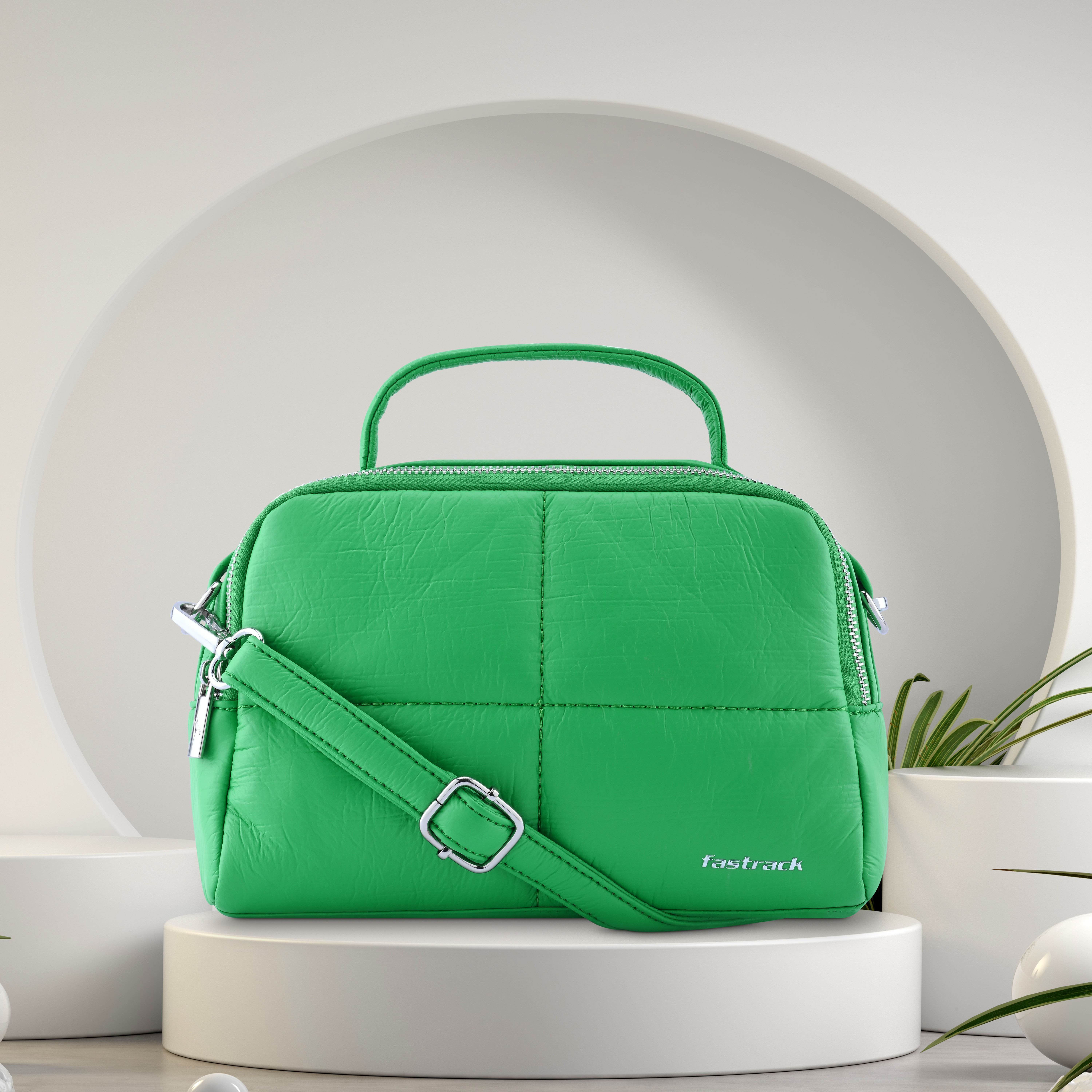 Buy Online Green Sling Bag f243slmes03gr1 Fastrack