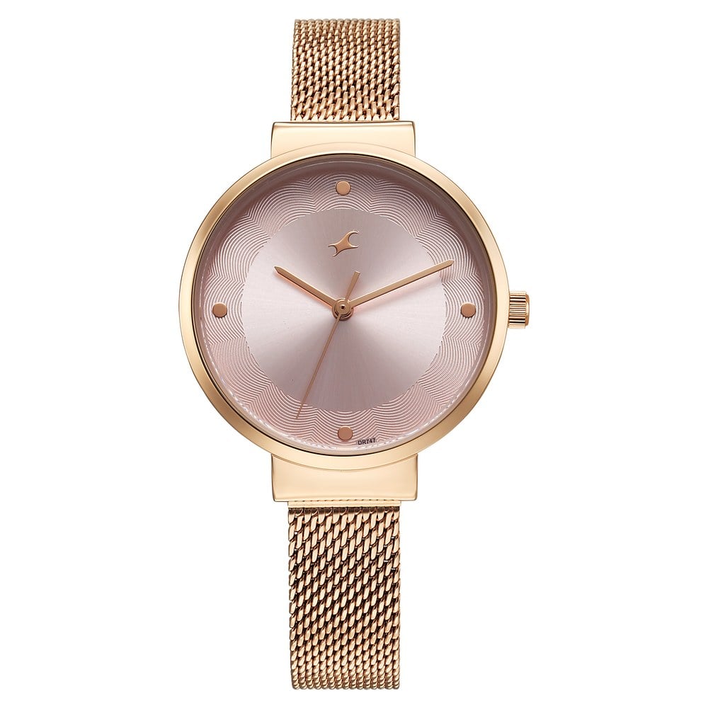 Buy Online Fastrack Stunners X Quartz Analog Pink Dial Stainless Steel ...