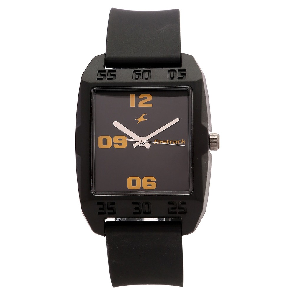 Buy Online Fastrack Quartz Analog Black Dial Plastic Strap Watch for Guys ng3115pp02c Fastrack