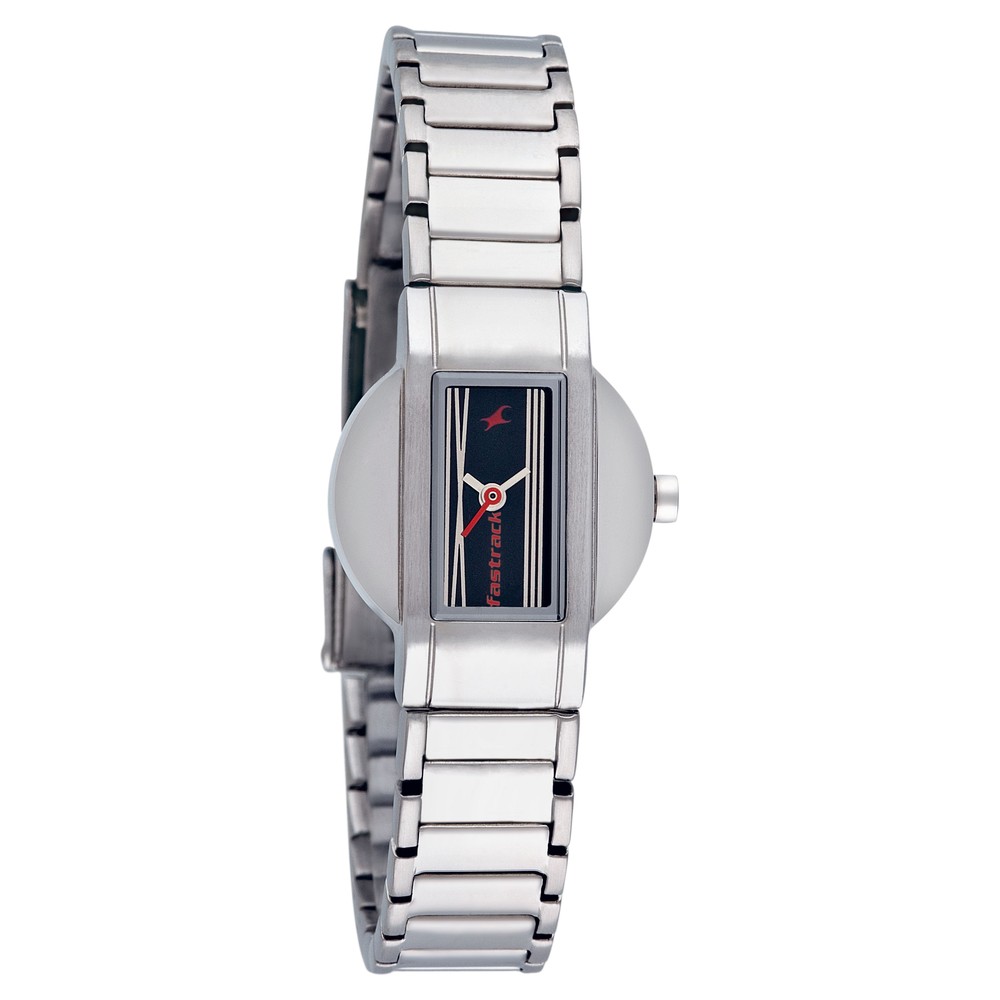 Buy Online Fastrack Quartz Analog Black Dial Stainless Steel Strap ...
