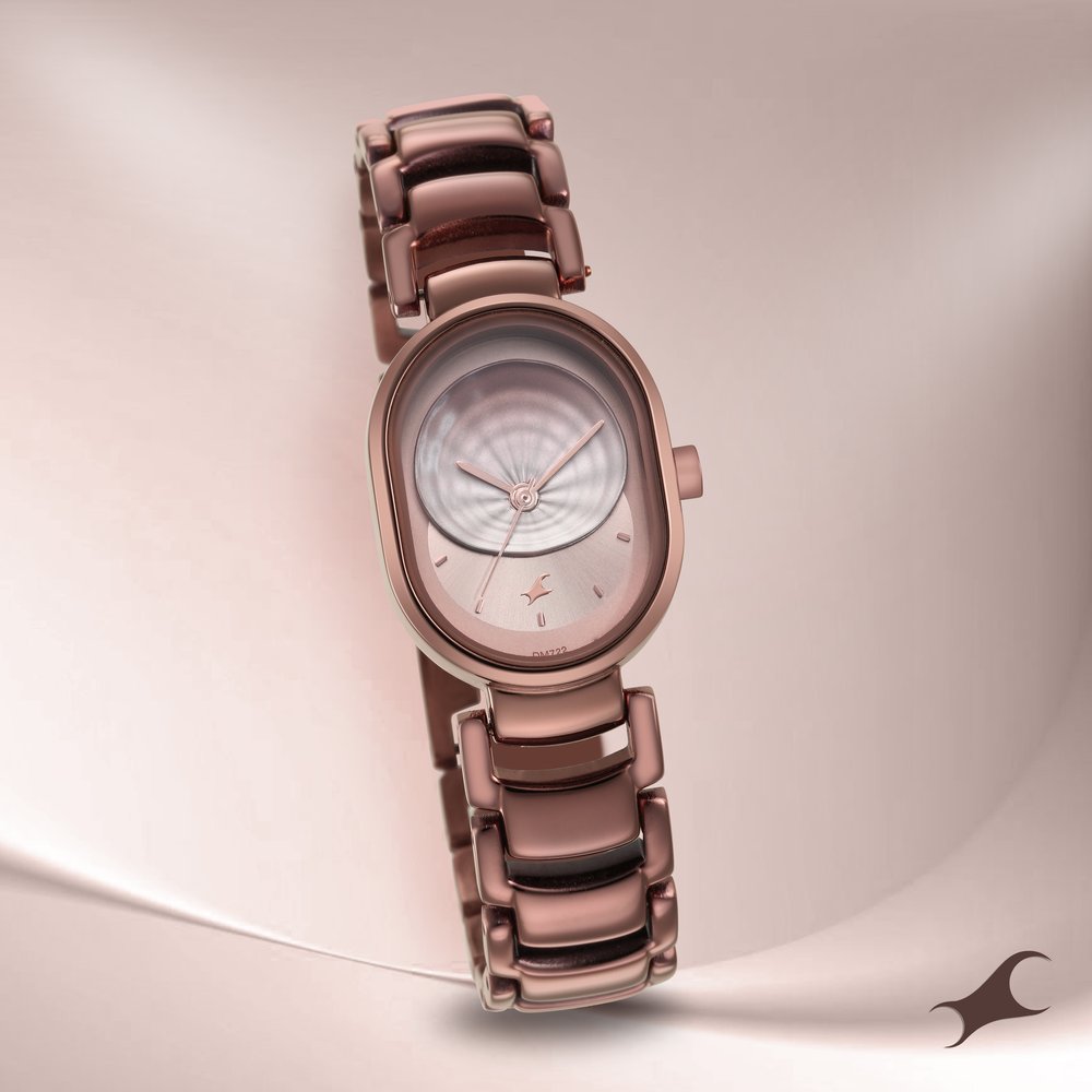 Buy Online Fastrack Uptown Retreat Quartz Analog Brown Dial Metal Strap Watch for Girls ns6274qm01 Fastrack