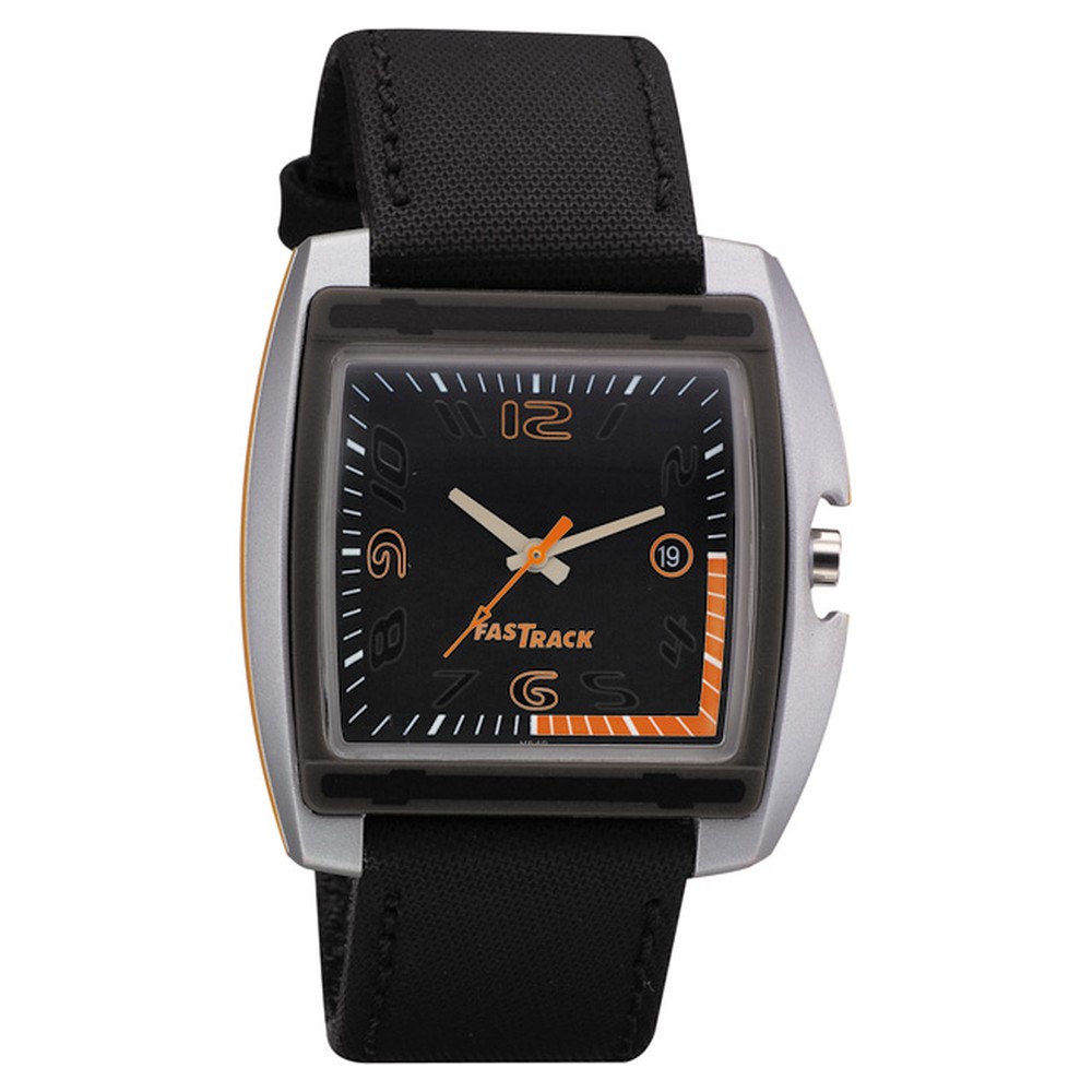 Buy Online Fastrack Quartz Analog Green Dial Leather Strap Watch for Guys n721pl03 Fastrack