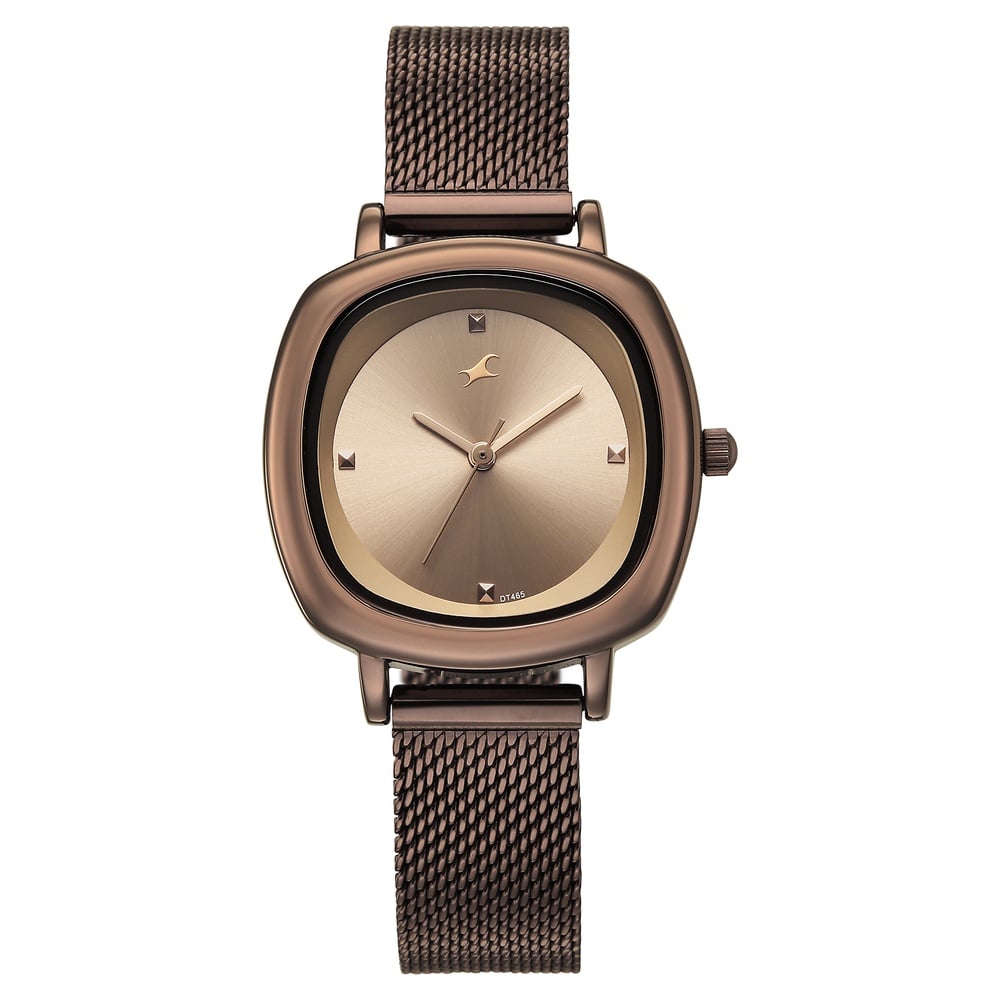 Buy Online Fastrack Stunners Quartz Analog Brown Dial Brown Stainless ...