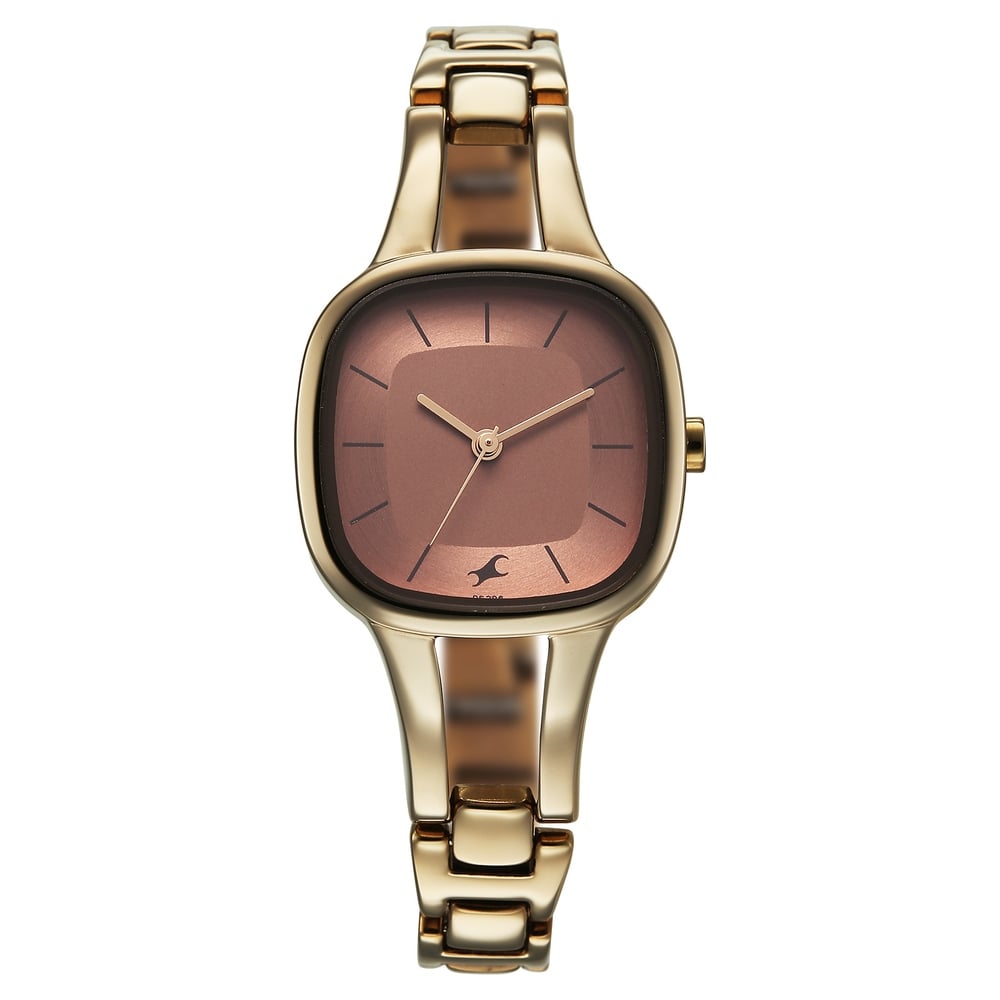 Buy Online Fastrack Chrome K Quartz Analog Pink Dial K Chrome Metal ...