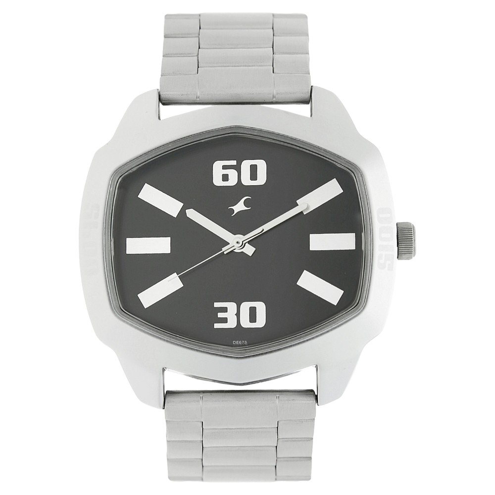 Buy Online Fastrack Quartz Analog Black Dial Stainless Steel Strap Watch for Guys 3119sm02c Fastrack
