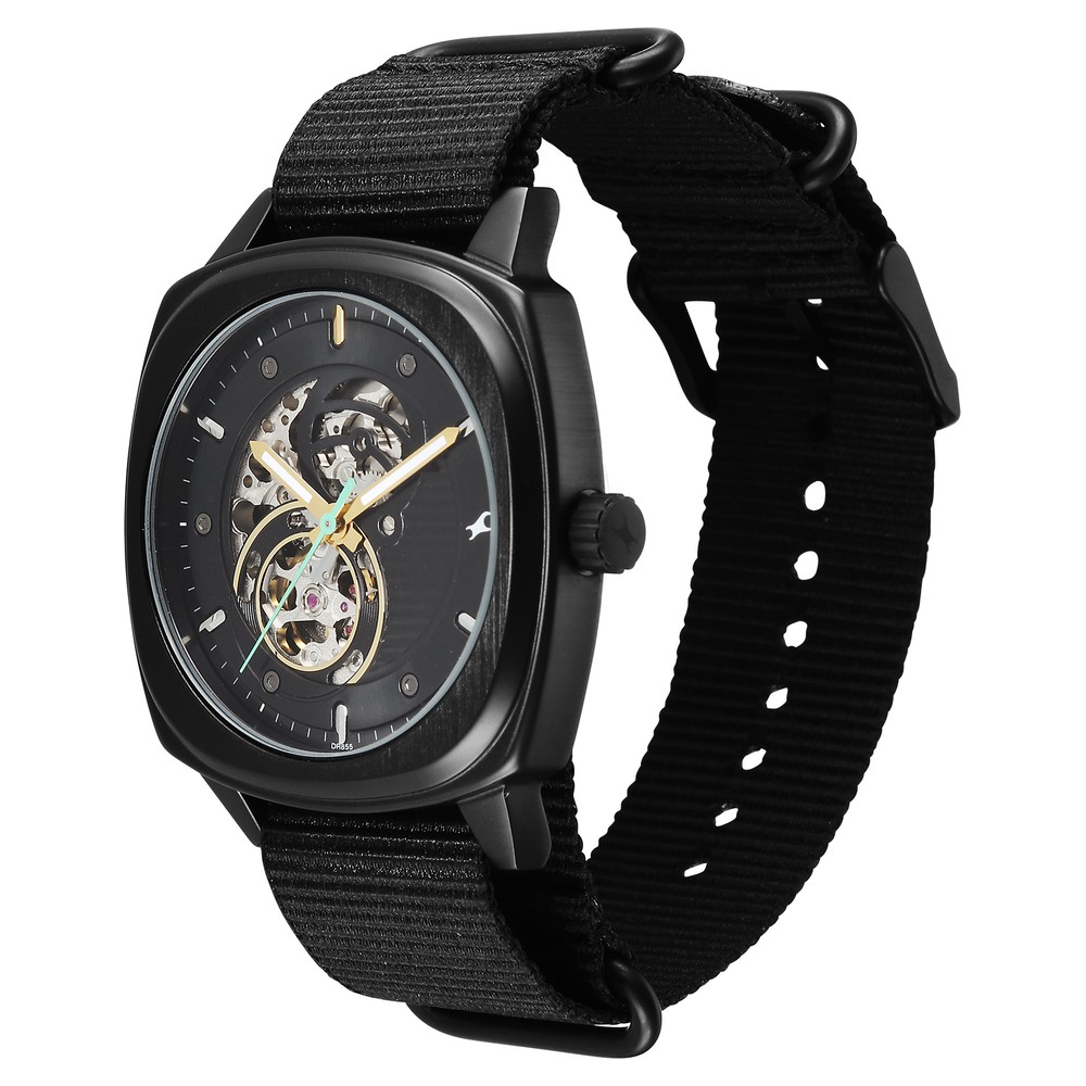 Buy Online Fastrack Automatics Collection Black Dial Black Stainless ...